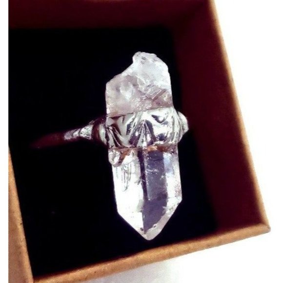 Quartz crystal Ring handmade size 10 - Picture 2 of 12